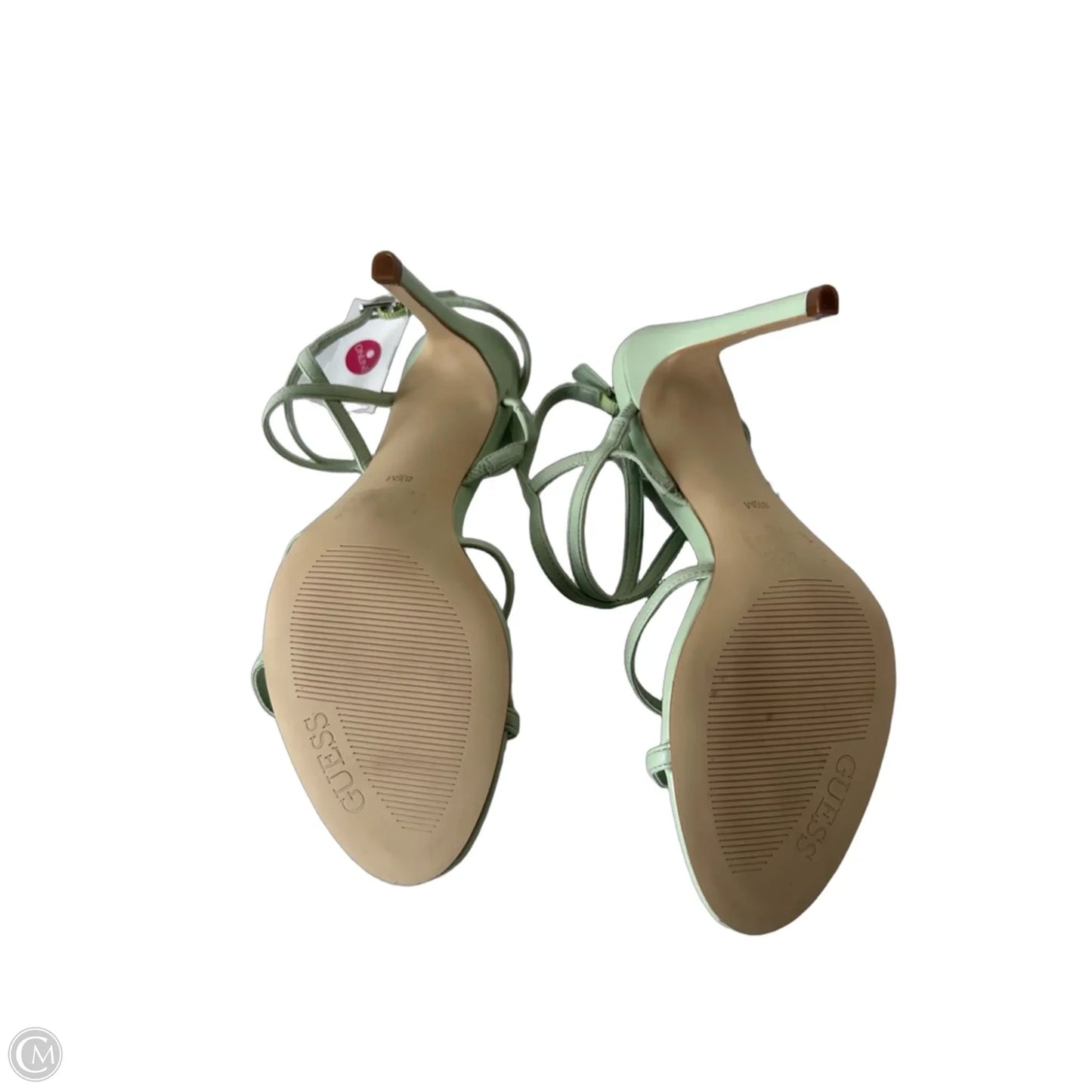 Sandals Heels Stiletto By Guess In Green, Size: 8.5