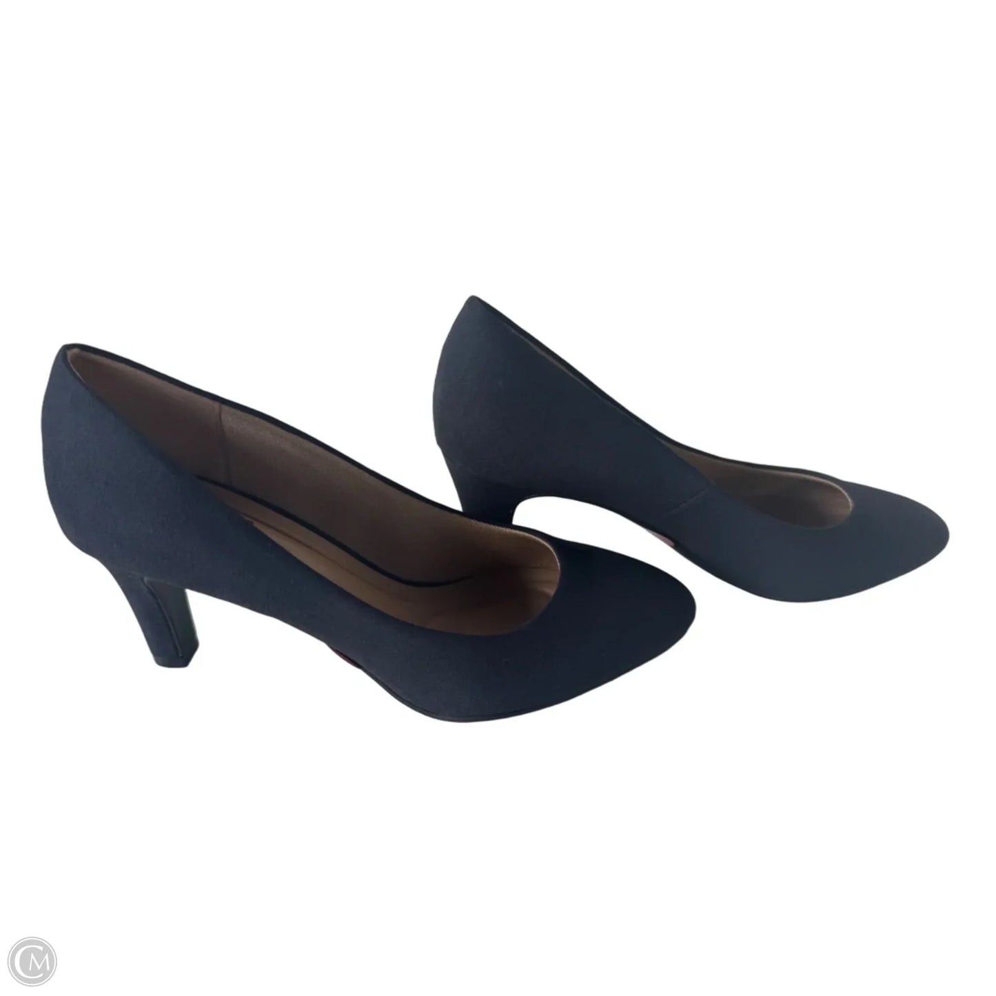 Shoes Heels Block By Abella In Navy, Size: 8