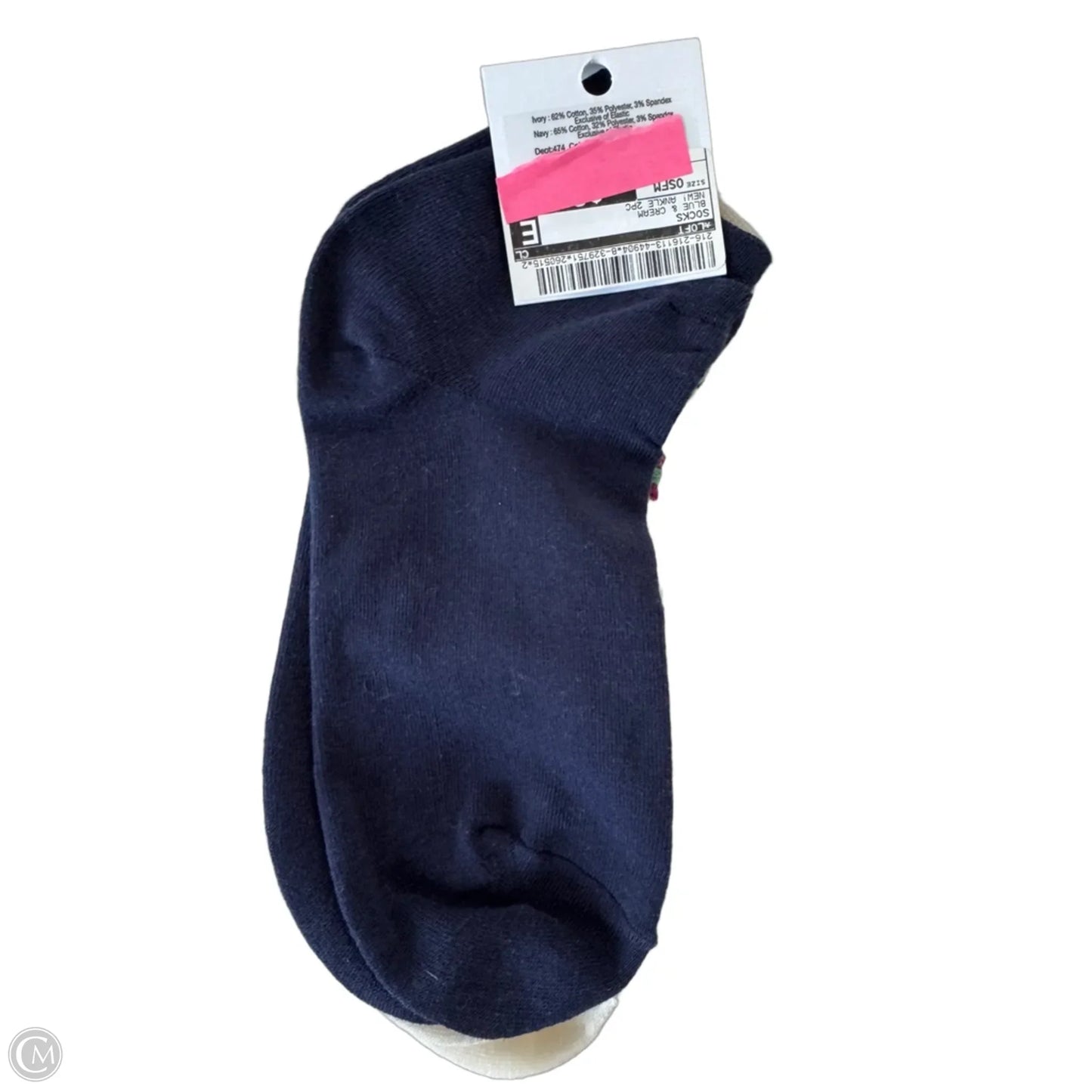 Socks By Loft In Blue & Cream, Size: Osfm