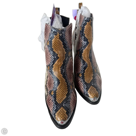 Boots Ankle Heels By Jeffrey Campbell In Snakeskin Print, Size: 11