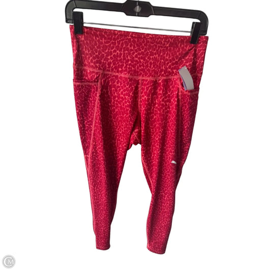 Athletic Leggings By Puma In Orange & Red, Size: 8