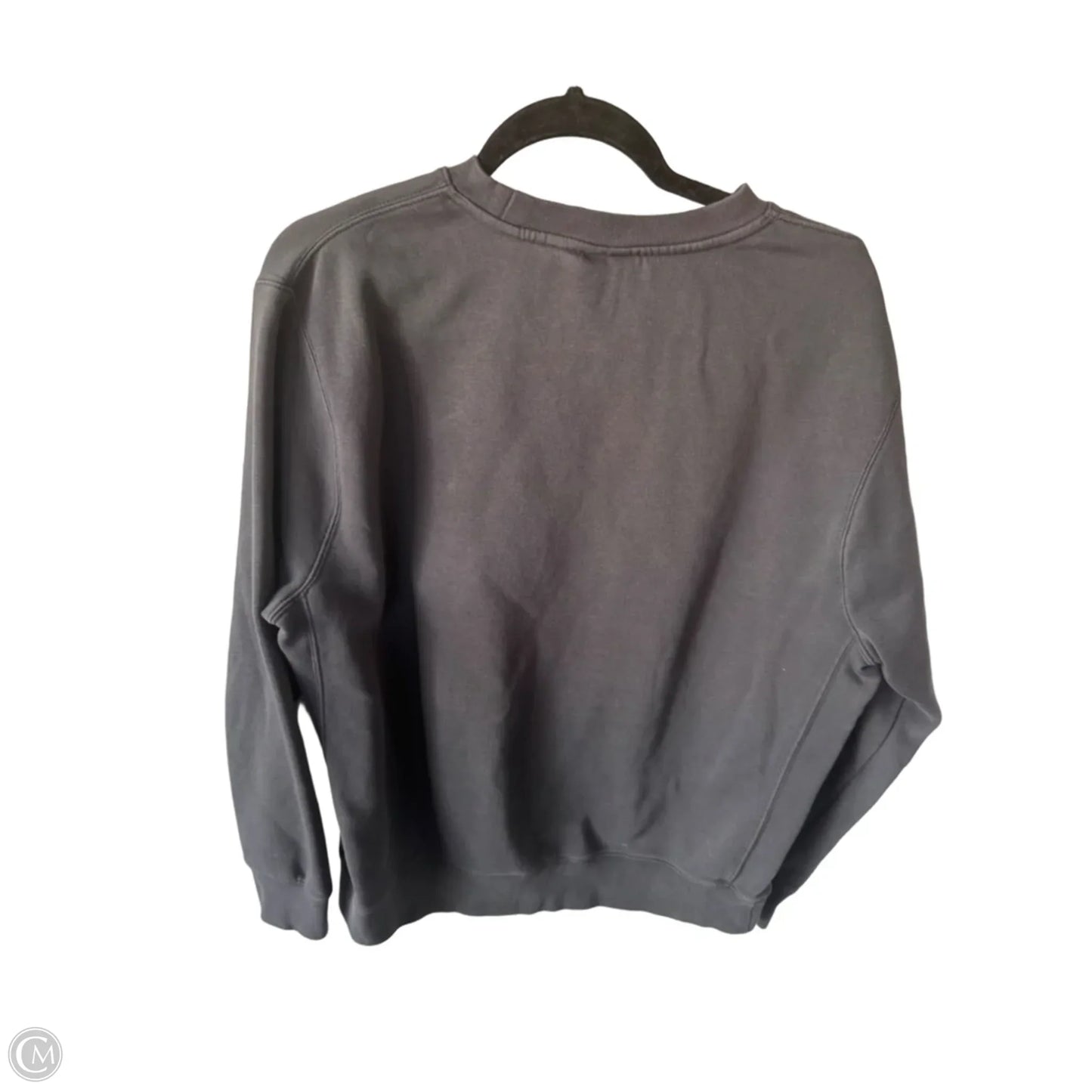 Sweatshirt Crewneck By Nike In Grey & White, Size: L