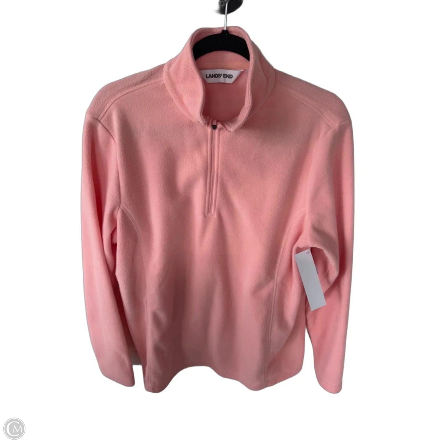 Jacket Fleece By Lands End In Peach, Size: L