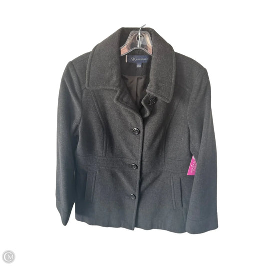 Coat Peacoat By Anne Klein In Grey, Size: L