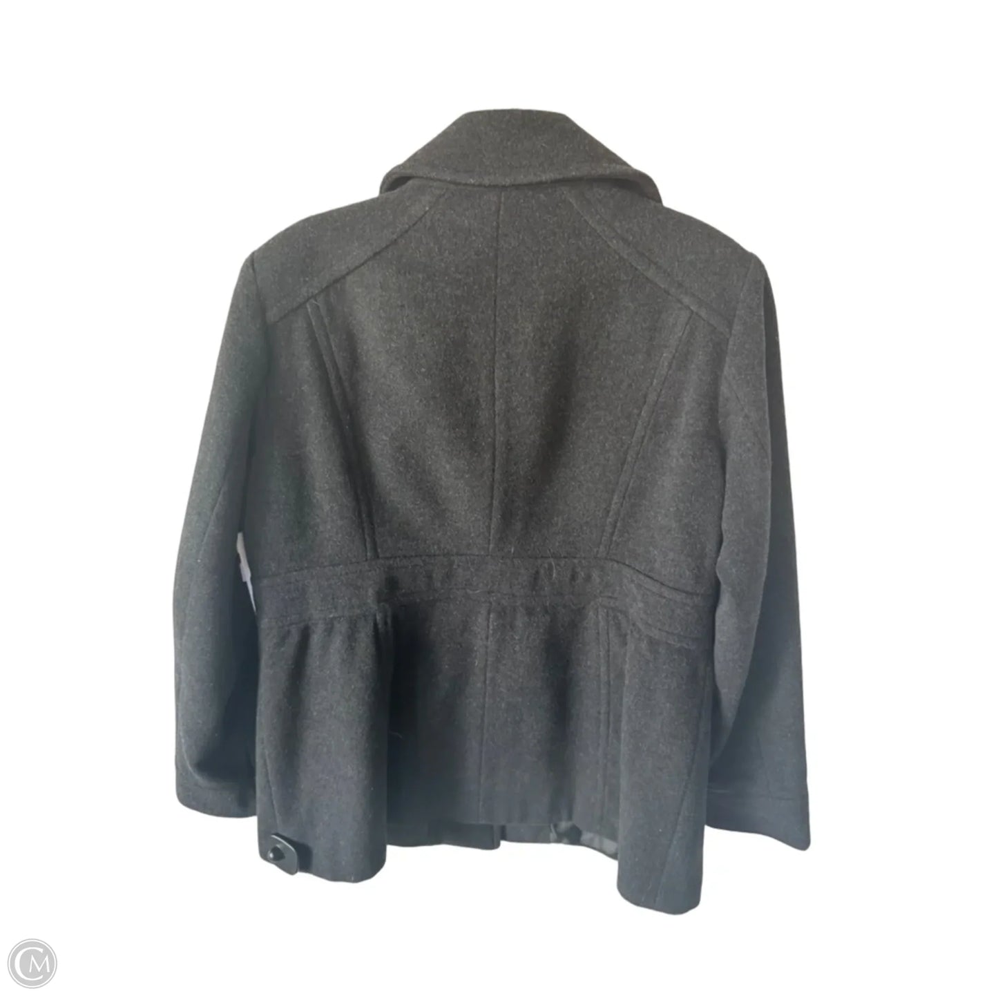Coat Peacoat By Anne Klein In Grey, Size: L
