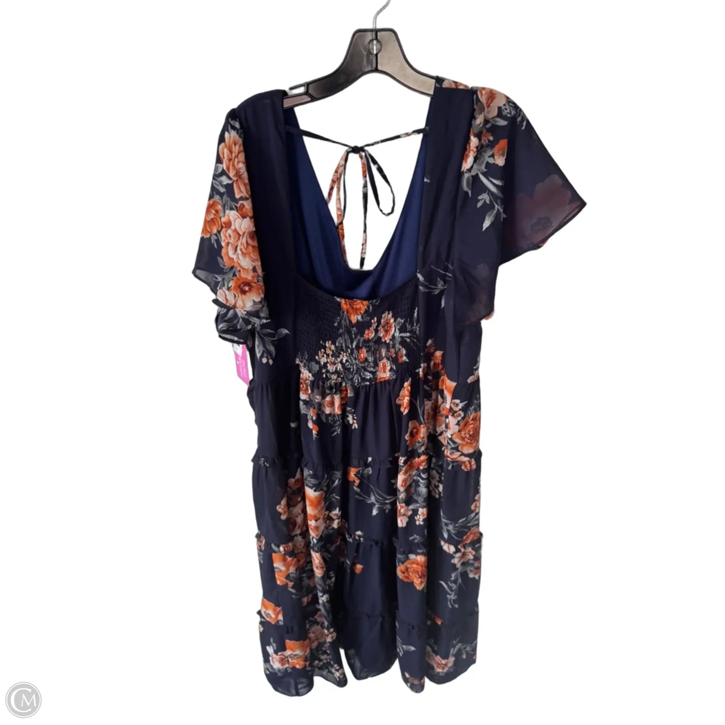 Dress Work By Clothes Mentor In Blue & Orange, Size: Xxl