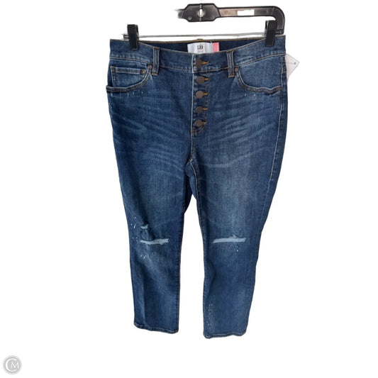 Jeans Straight By Cabi In Blue Denim, Size: 8