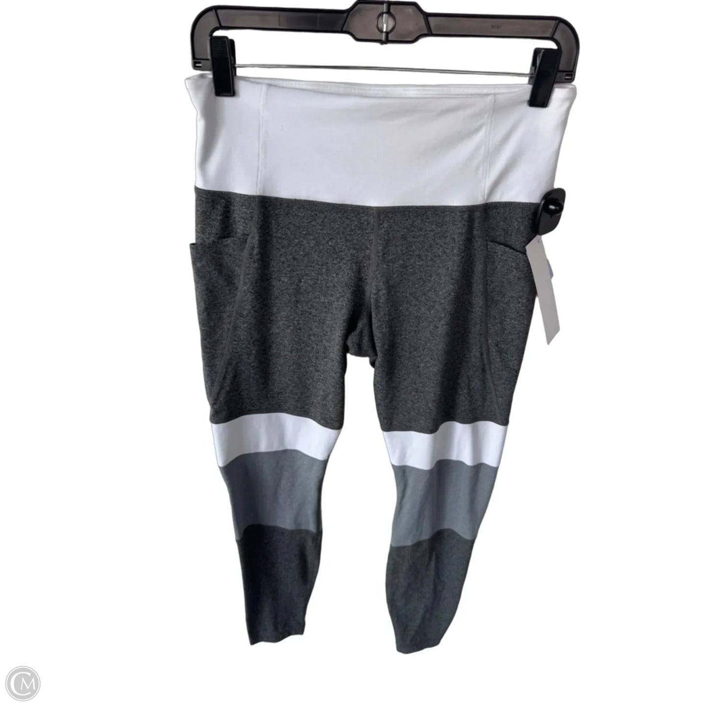 Athletic Leggings By Athleta In Grey & White, Size: 8