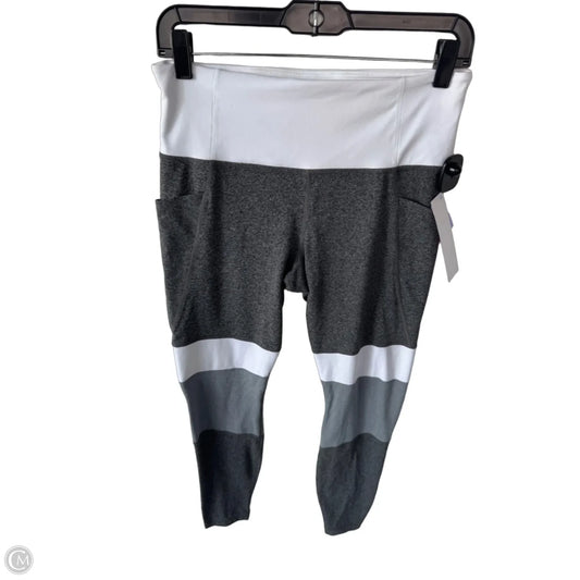 Athletic Leggings By Athleta In Grey & White, Size: 8