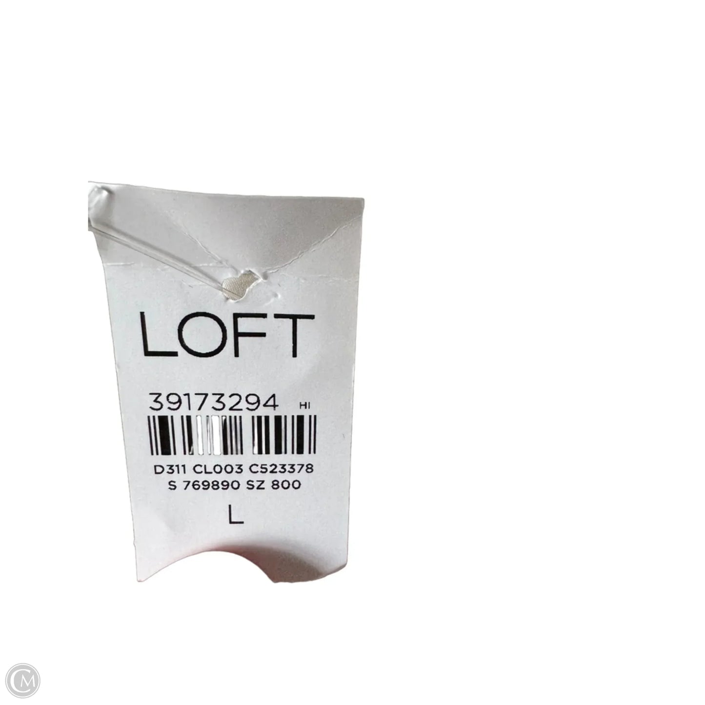 Blouse Long Sleeve By Loft In Cream & Pink, Size: L