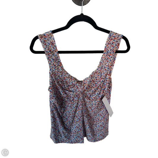 Blouse Sleeveless By Cabi In Blue & Red, Size: M
