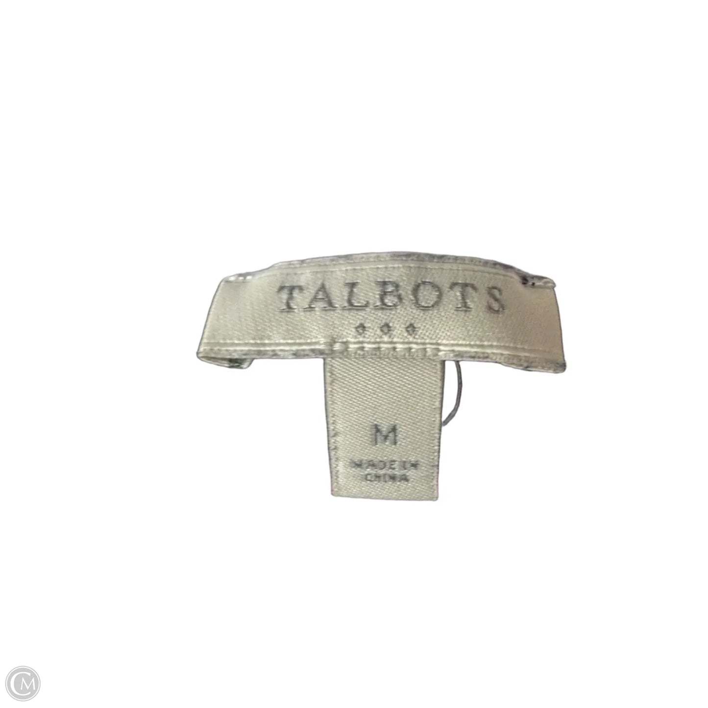 Sweater By Talbots In Blue & White, Size: M