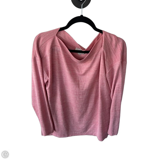 Top Long Sleeve By Loft In Pink, Size: M