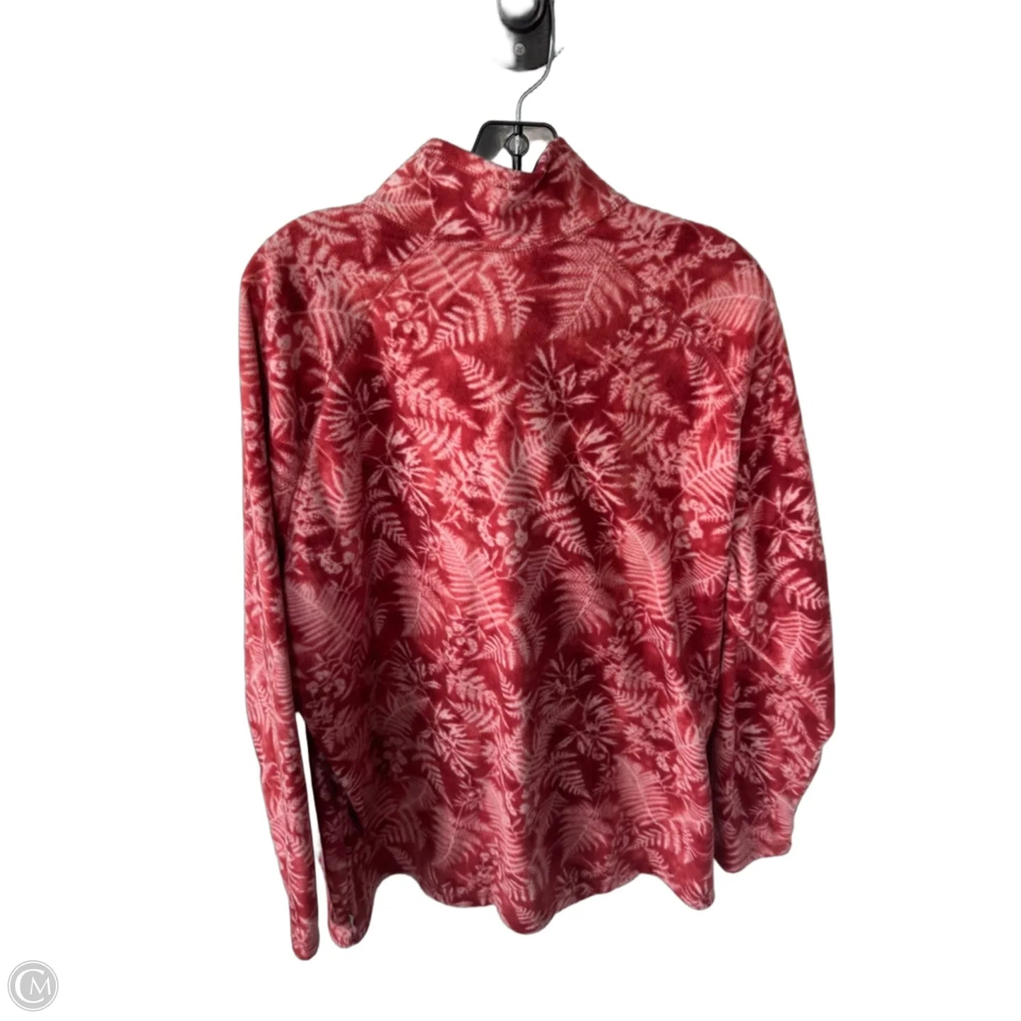 Jacket Fleece By Eddie Bauer In Red & White, Size: 3x