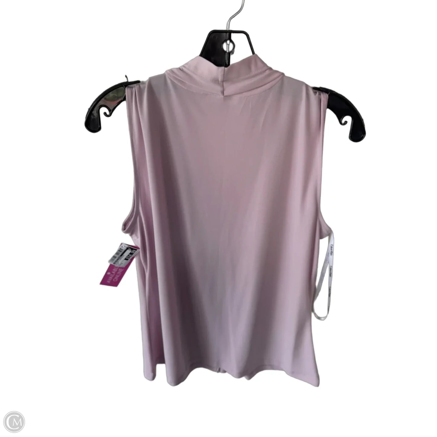 Blouse Sleeveless By Calvin Klein In Pink, Size: M