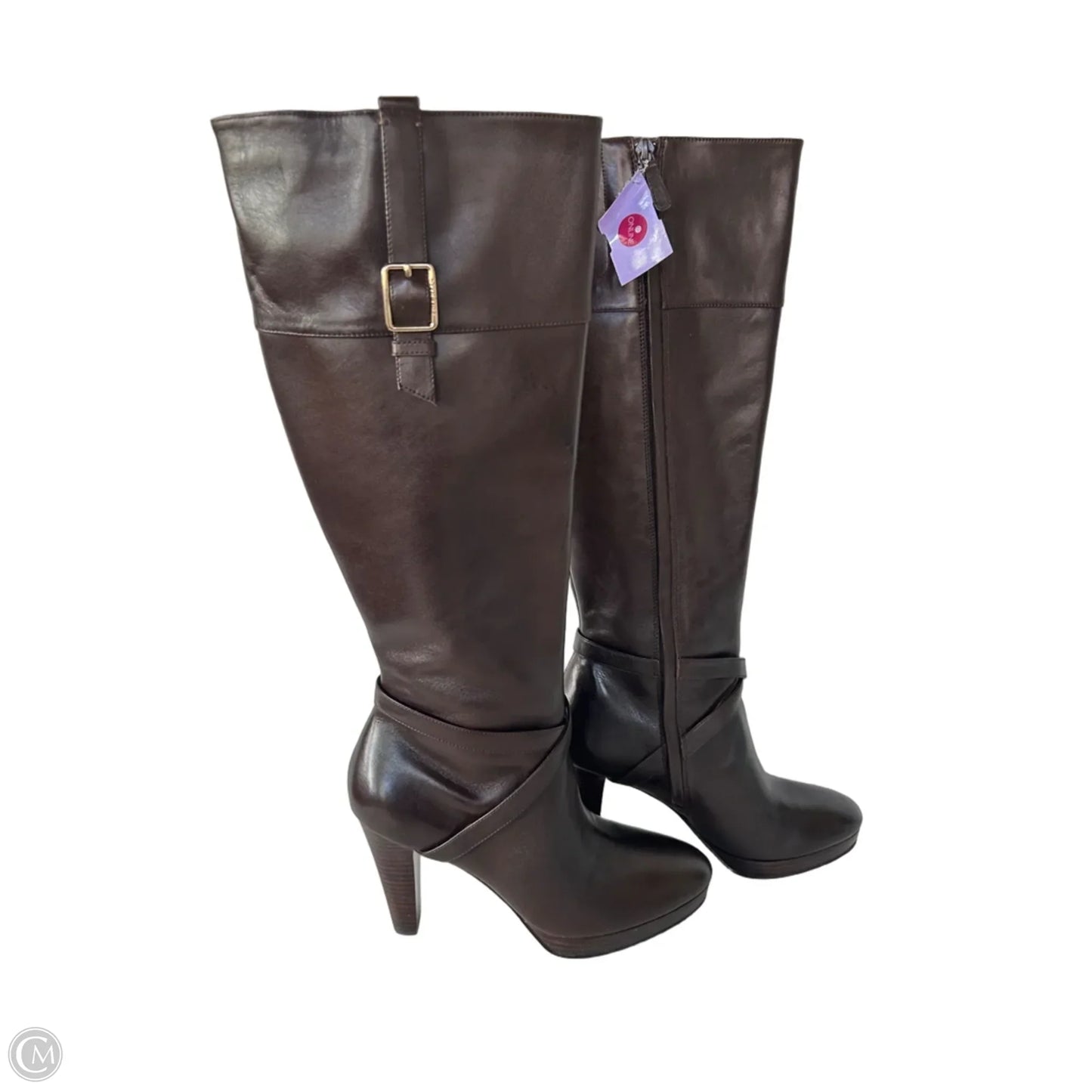 Boots Ankle Heels By Cole-haan In Brown, Size: 8.5