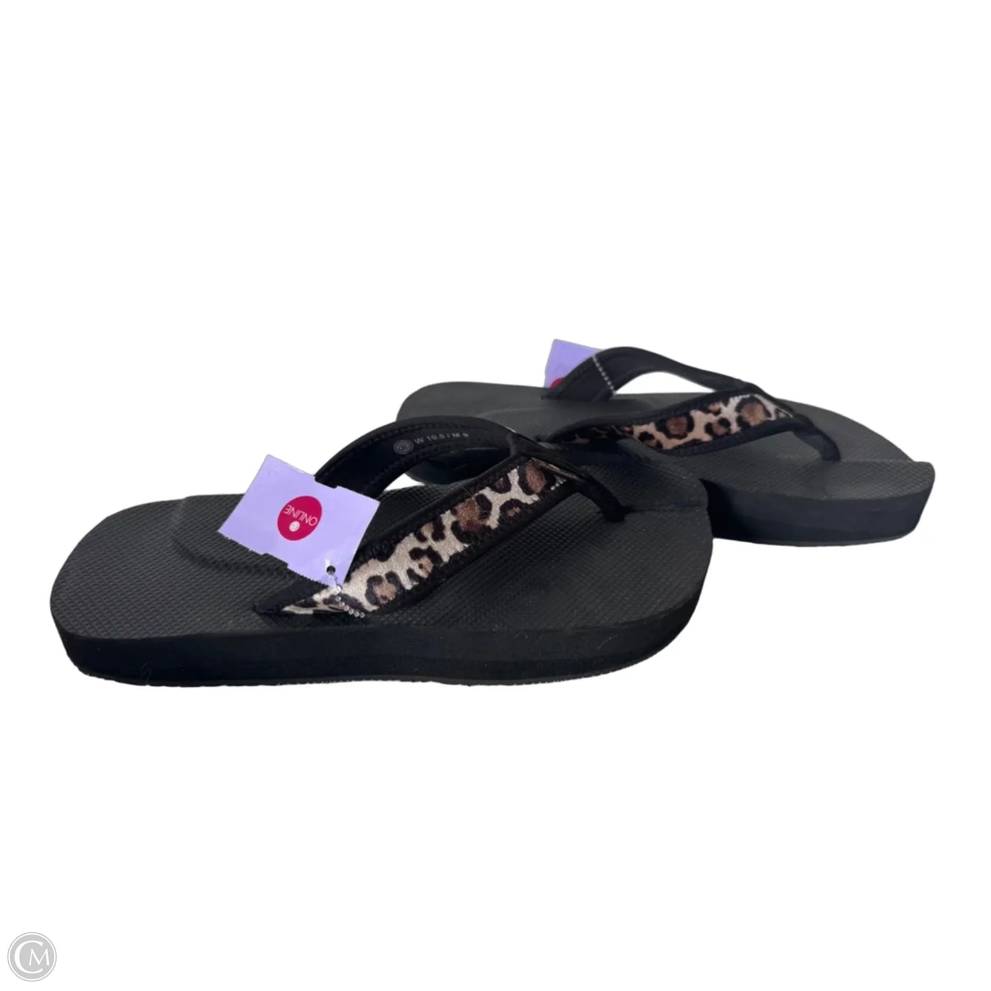 Sandals Flats By Cmc In Black & Brown, Size: 10.5