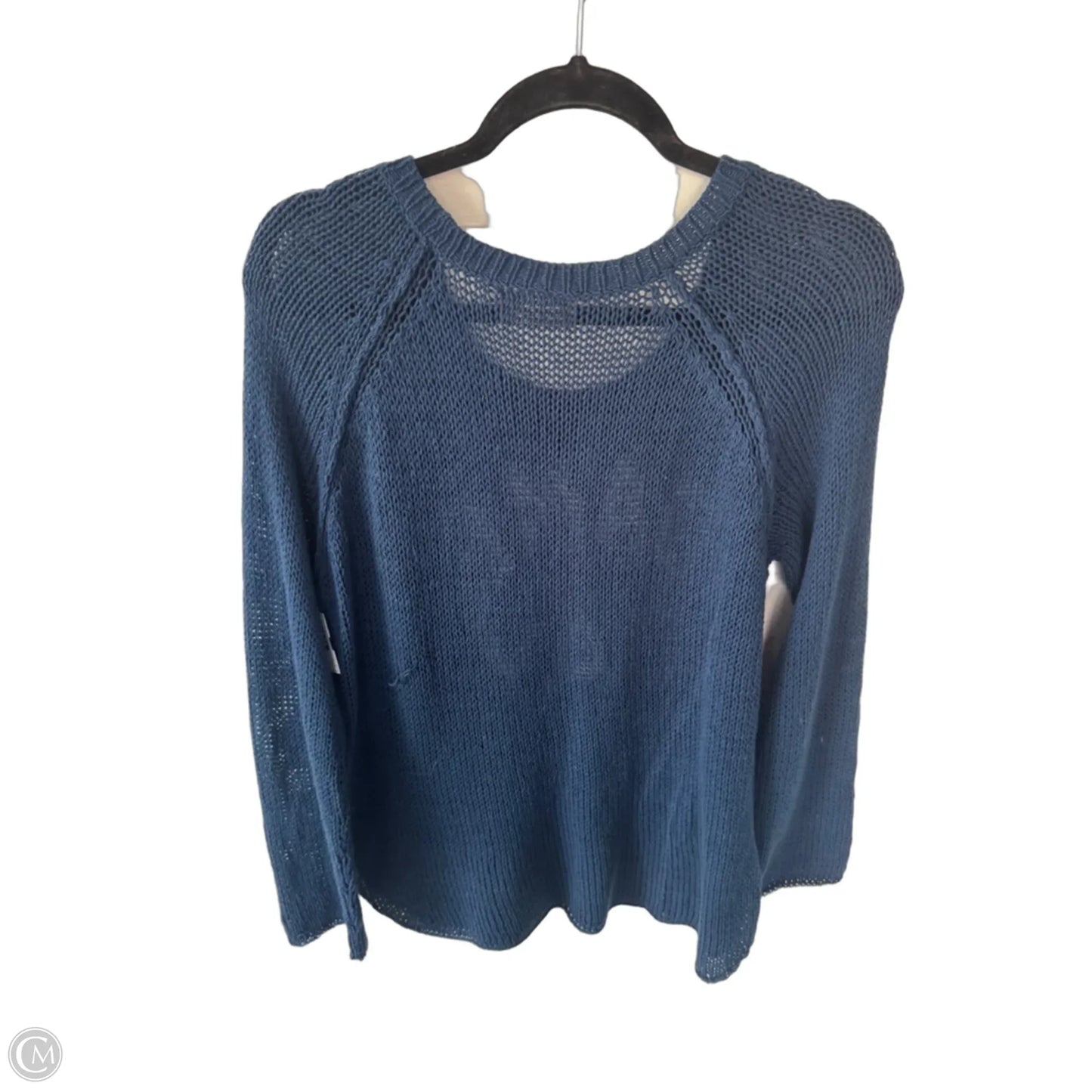 Sweater By Wooden Ships In Blue & White, Size: M