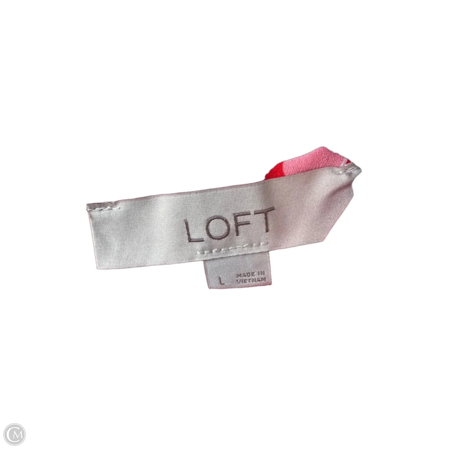 Blouse Long Sleeve By Loft In Pink & Red, Size: L