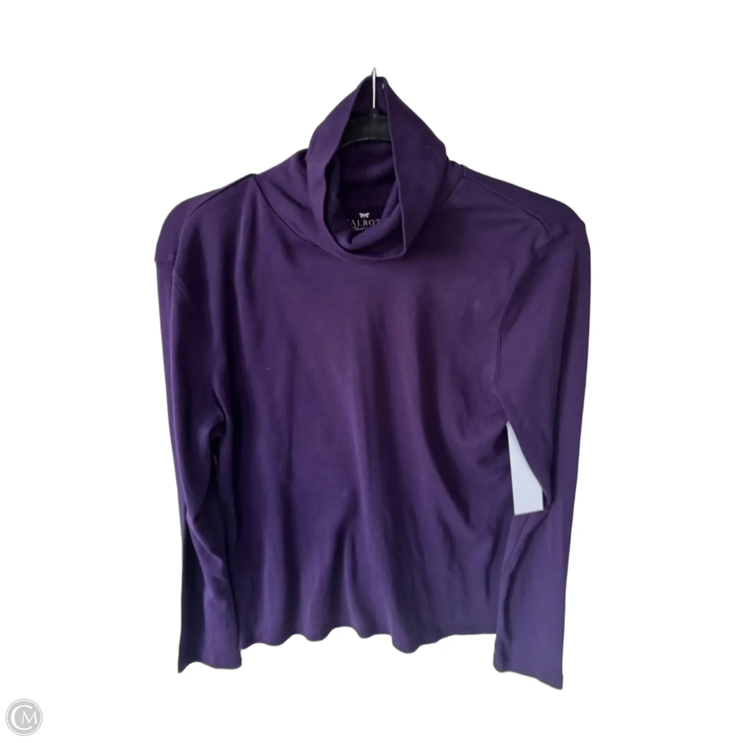 Top Long Sleeve Basic By Talbots In Purple, Size: L