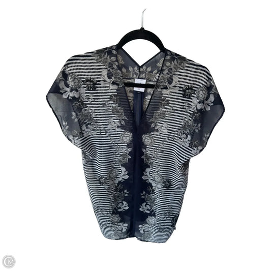 Blouse Sleeveless By Cabi In Blue & White, Size: Xs
