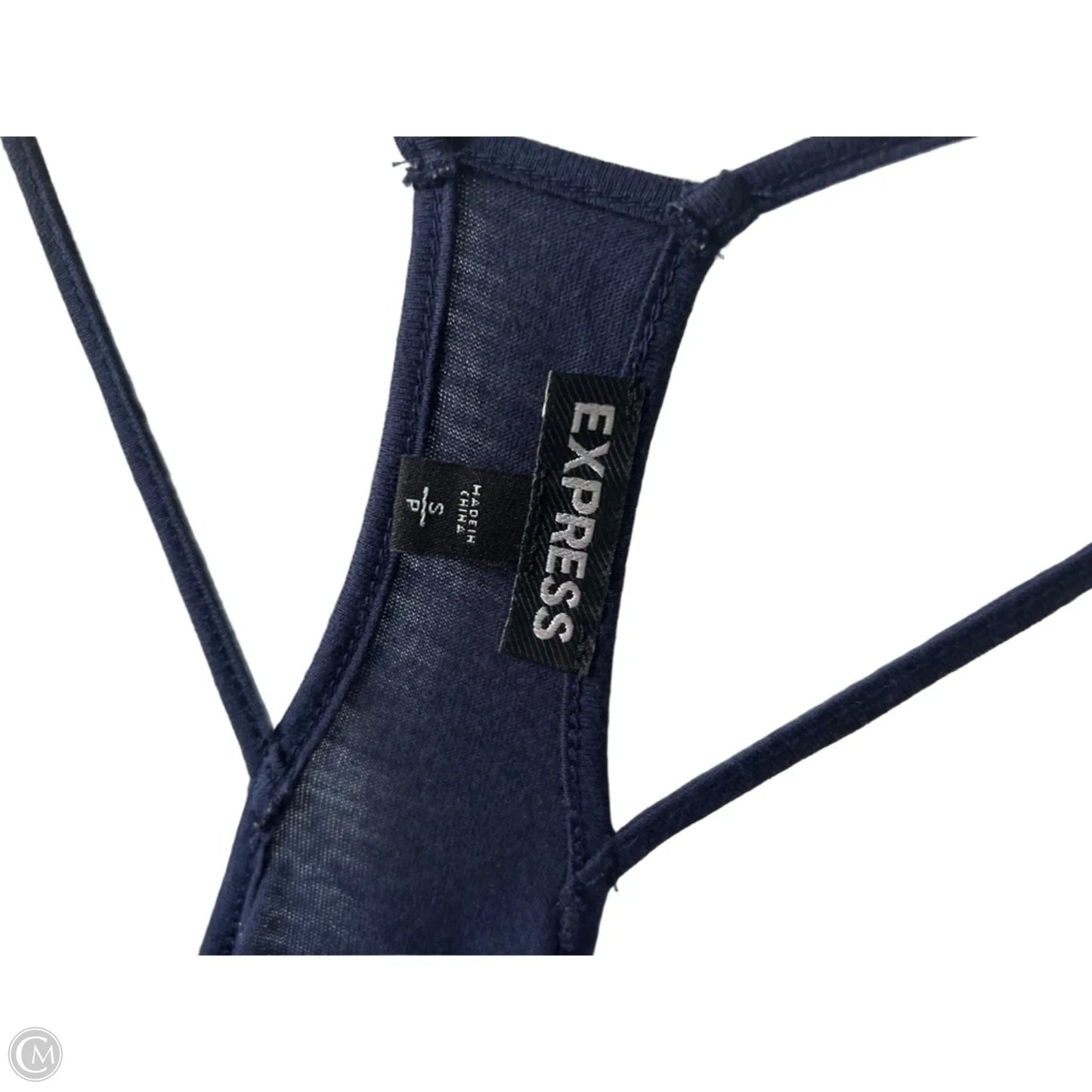 Top Sleeveless By Express In Blue & Silver, Size: S