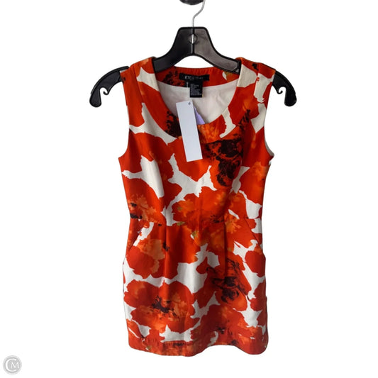 Dress Work By Etcetra In Orange & White, Size: Xs