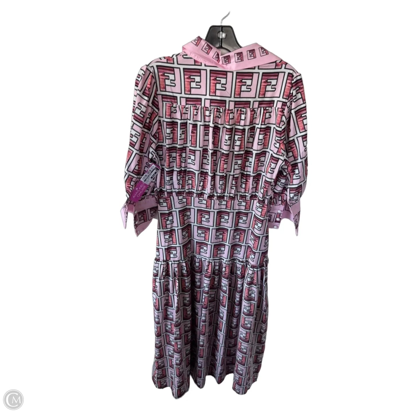 Dress Casual Maxi By Clothes Mentor In Pink & White, Size: M
