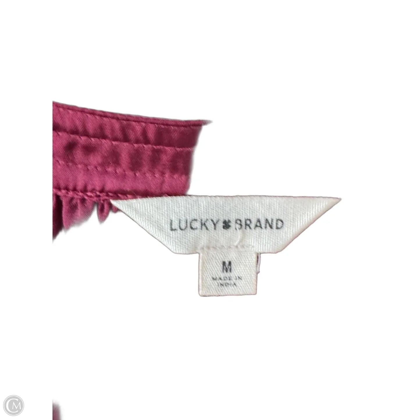 Blouse Long Sleeve By Lucky Brand In Red, Size: M