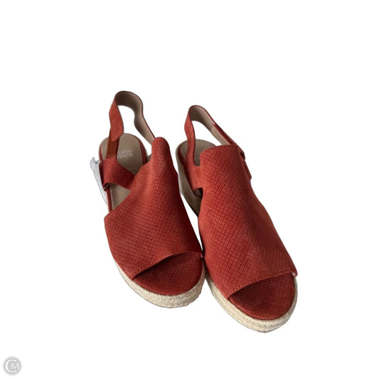 Sandals Heels Wedge By Eileen Fisher In Orange, Size: 7.5