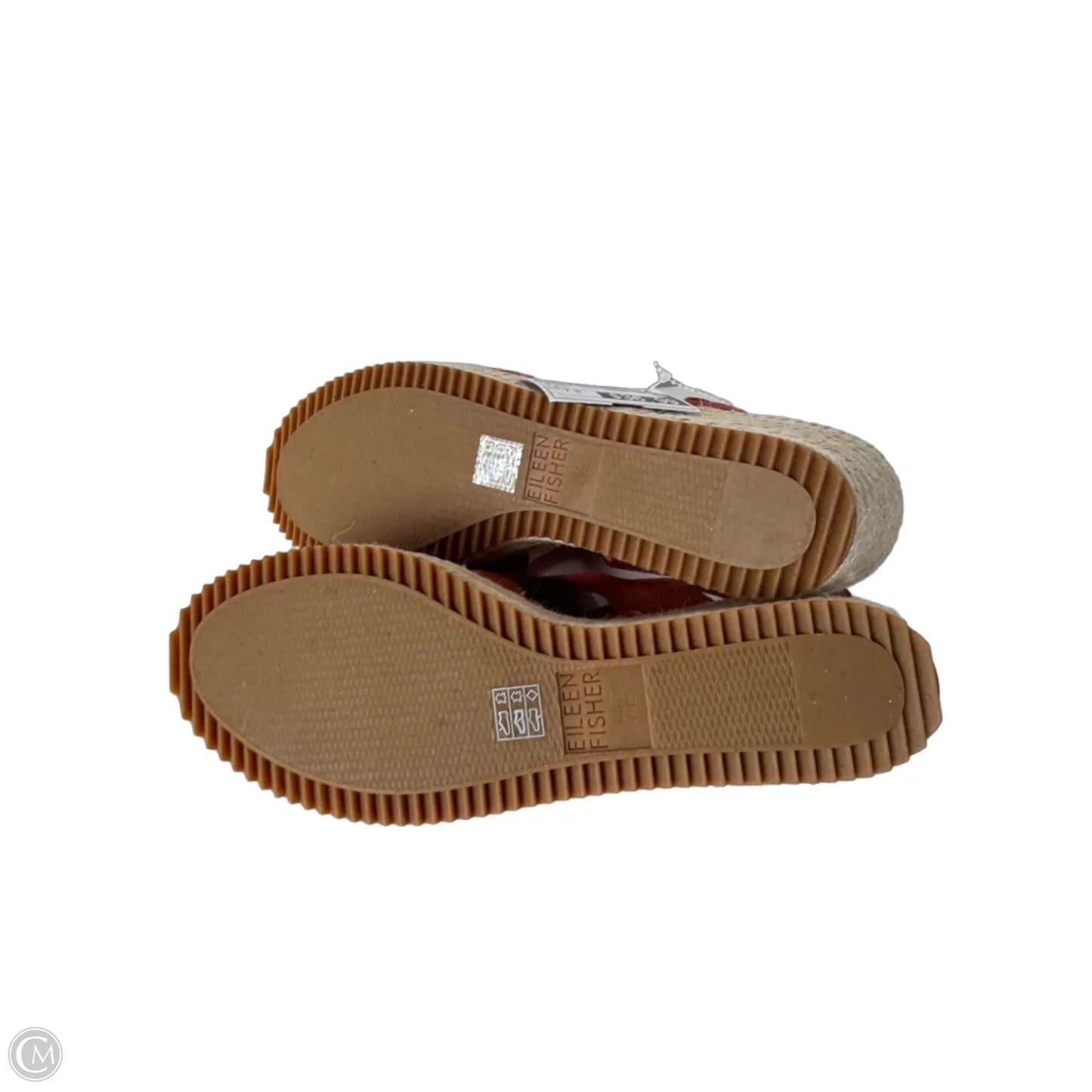 Sandals Heels Wedge By Eileen Fisher In Orange, Size: 7.5