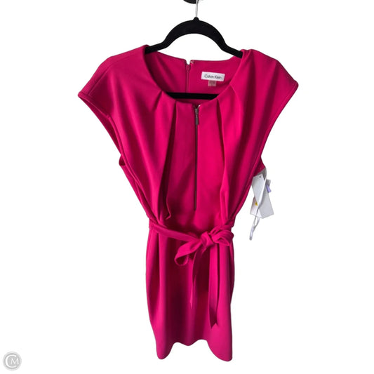 Dress Work By Calvin Klein In Pink, Size: L