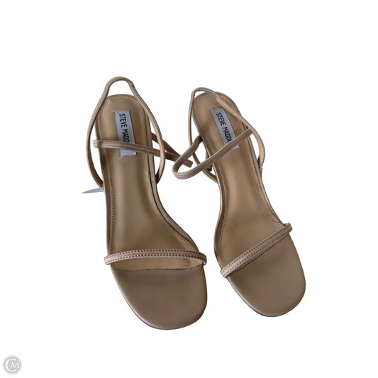 Sandals Heels Stiletto By Steve Madden In Tan, Size: 9.5