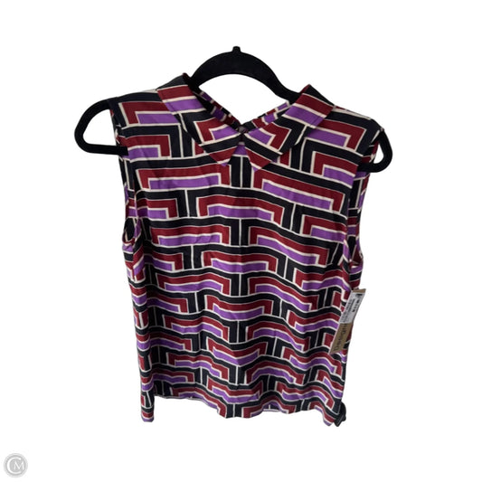Blouse Designer By Kate Spade In Brown & Purple, Size: 4