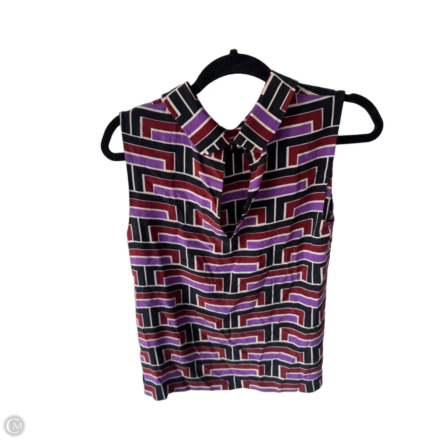 Blouse Designer By Kate Spade In Brown & Purple, Size: 4