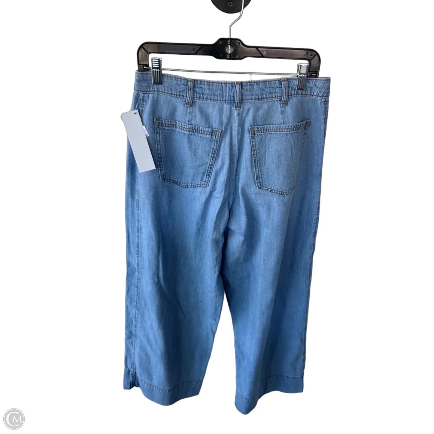 Jeans Wide Leg By Zara In Blue Denim, Size: 6
