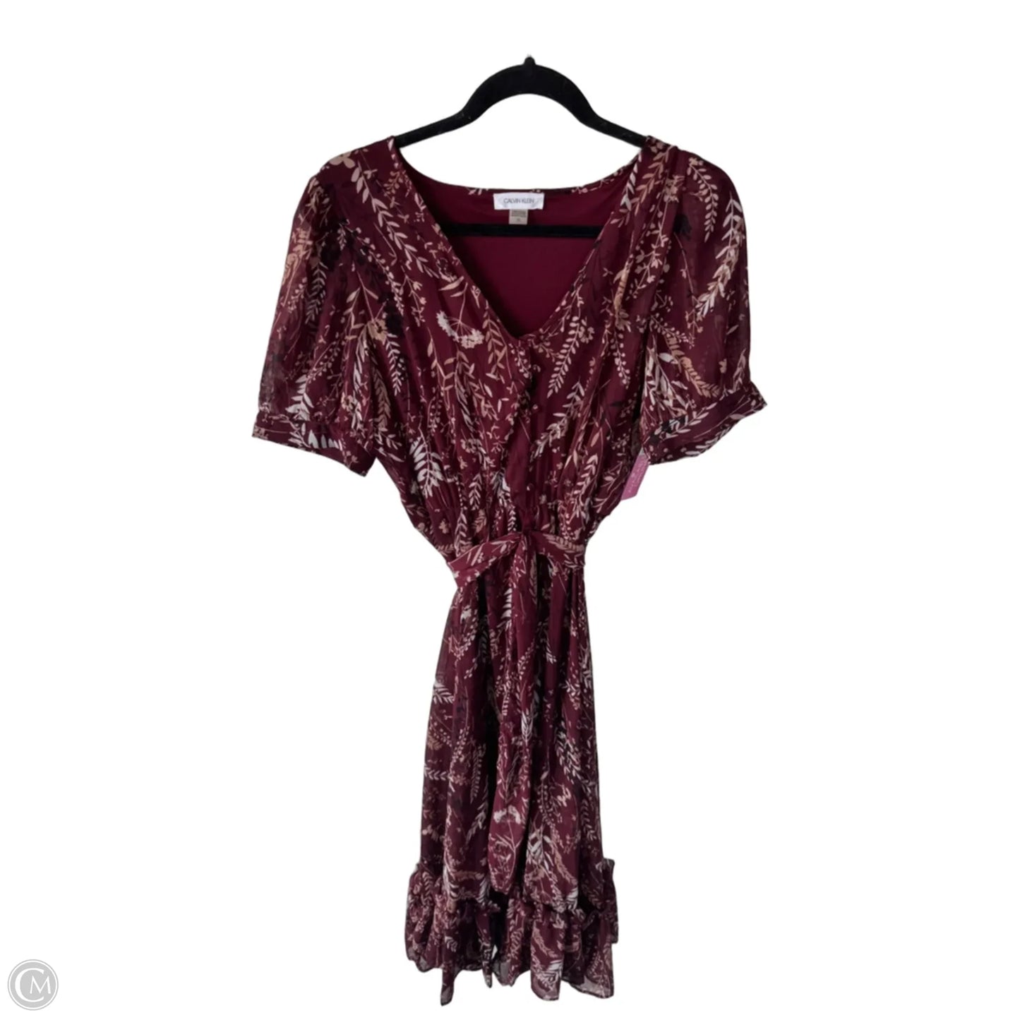 Dress Work By Calvin Klein In Brown & Tan, Size: M