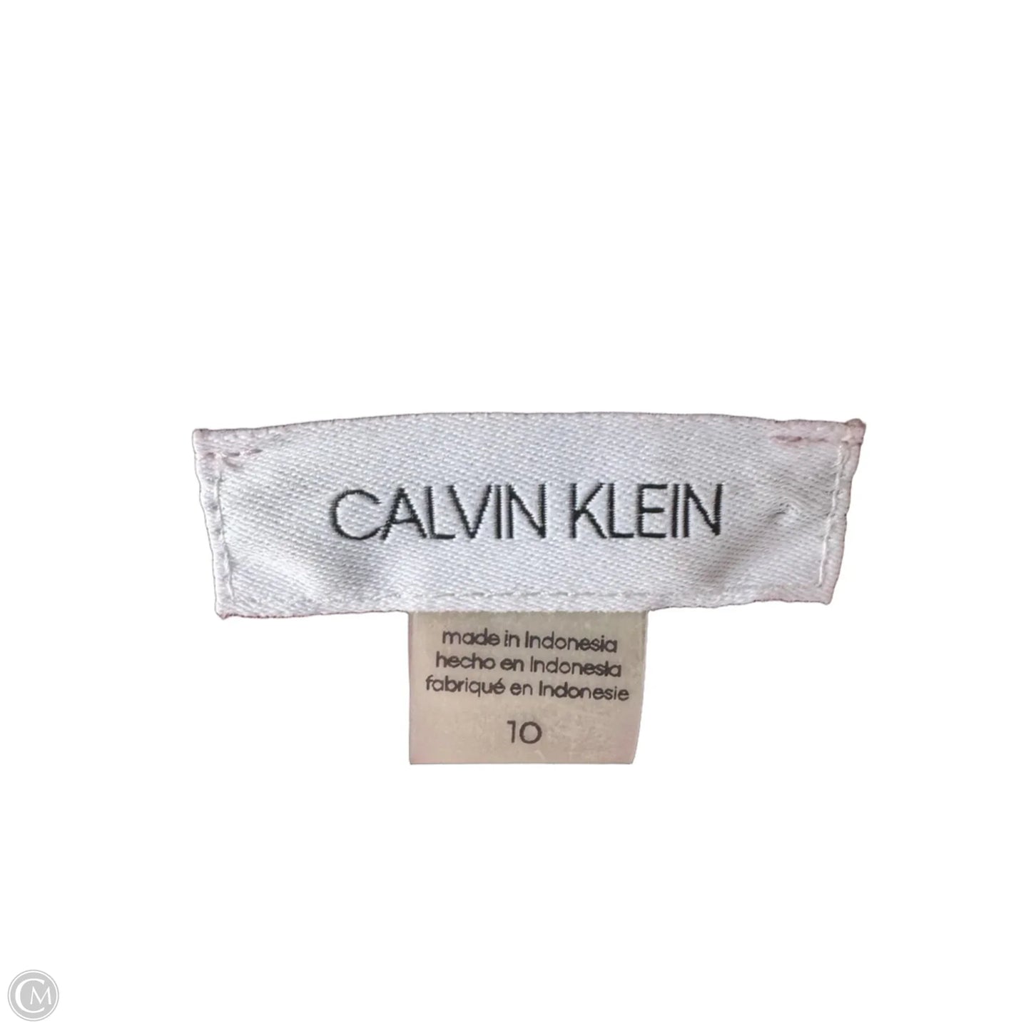 Dress Work By Calvin Klein In Brown & Tan, Size: M