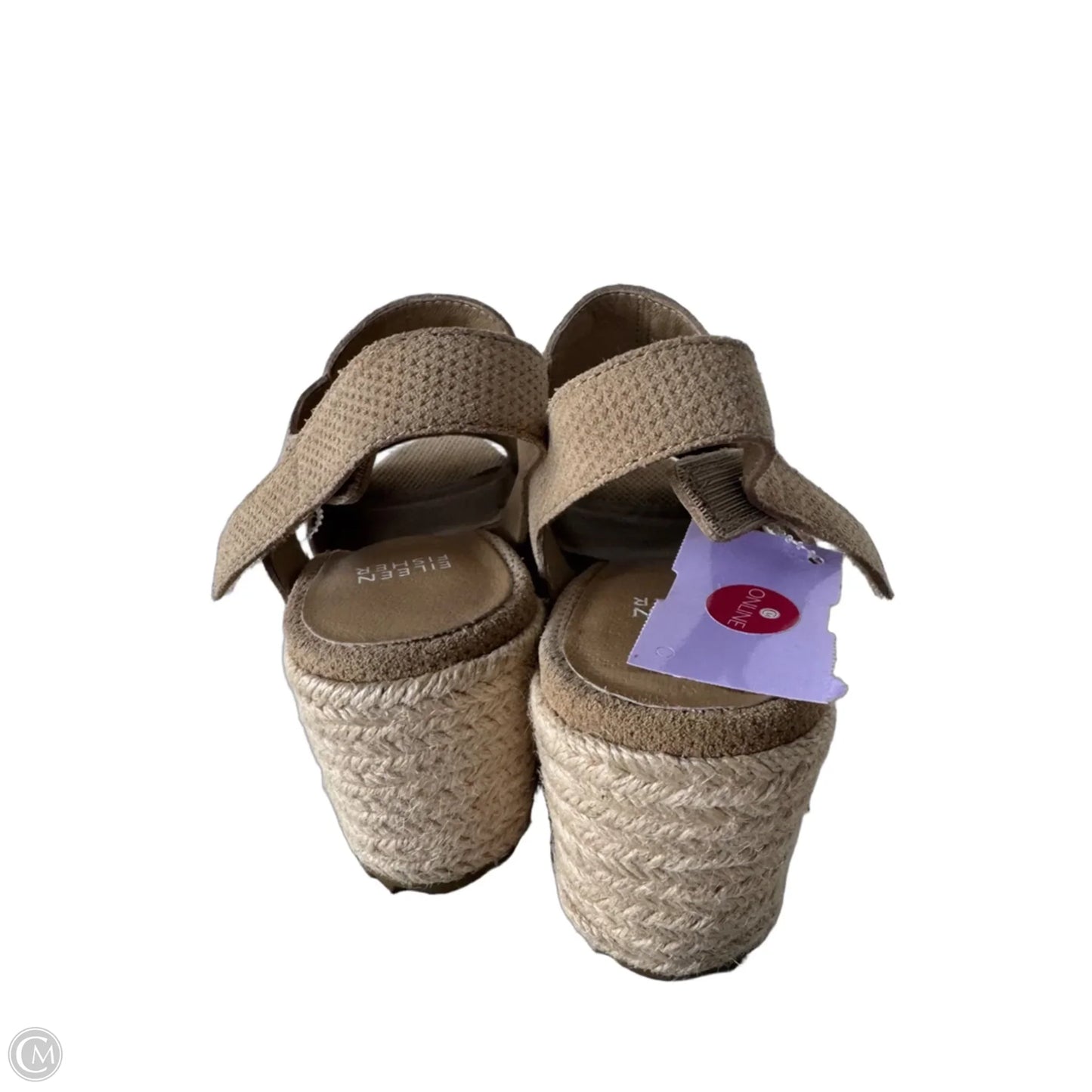 Sandals Heels Wedge By Eileen Fisher In Tan, Size: 7.5
