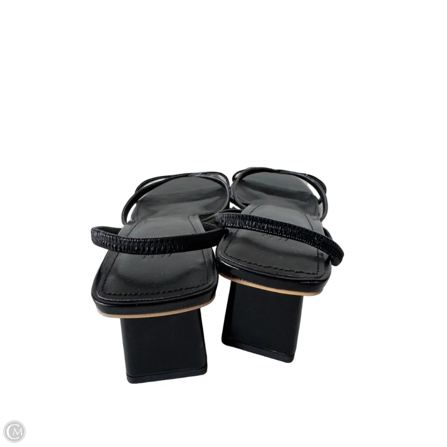 Sandals Heels Block By H&m In Black, Size: 7