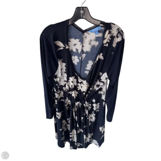 Dress Work By Simply Vera In Blue & Cream, Size: Xl