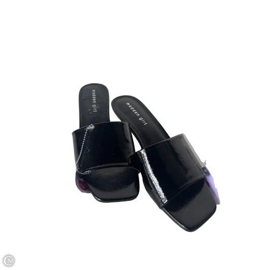 Sandals Heels Kitten By Madden Girl In Black, Size: 9