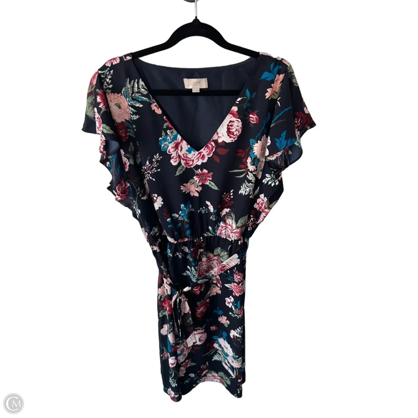 Dress Work By Loft In Blue & Pink, Size: Xl