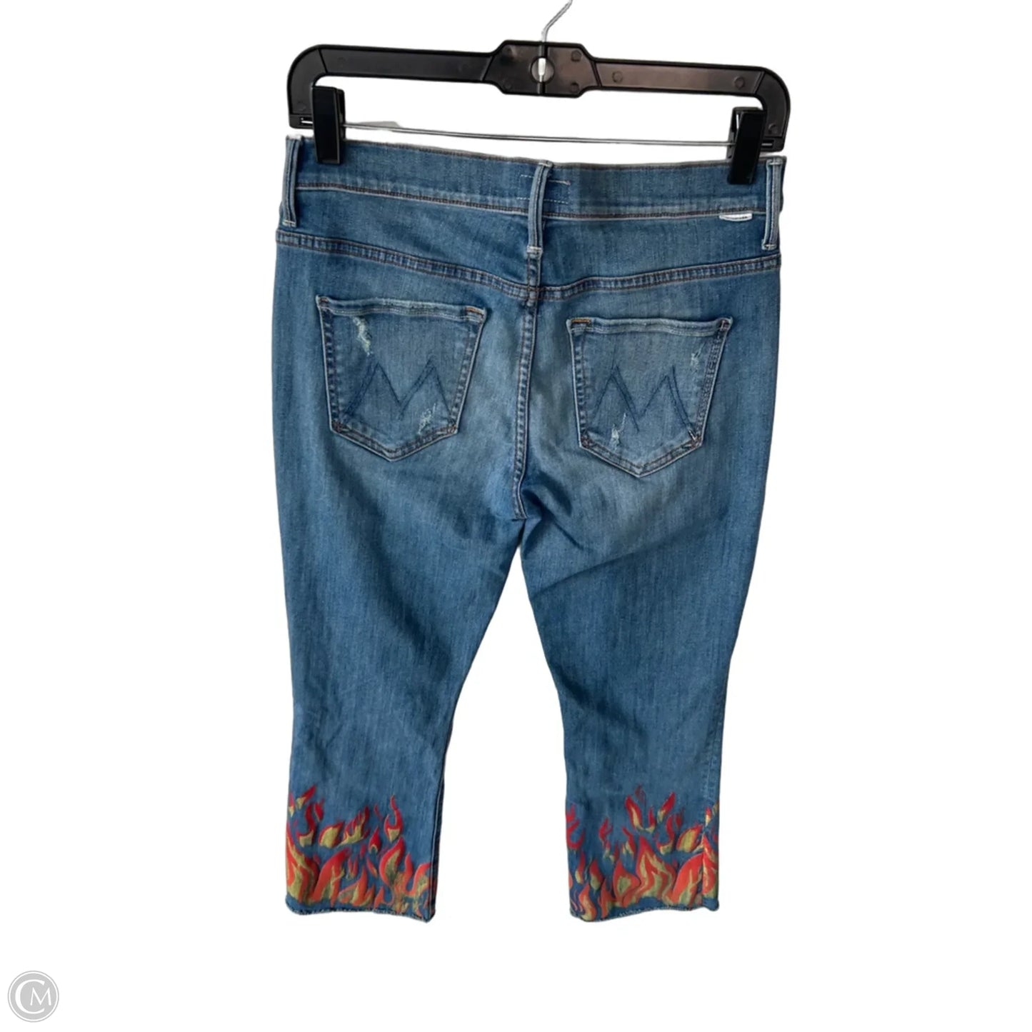 Jeans Cropped By Mother In Blue Denim, Size: 4