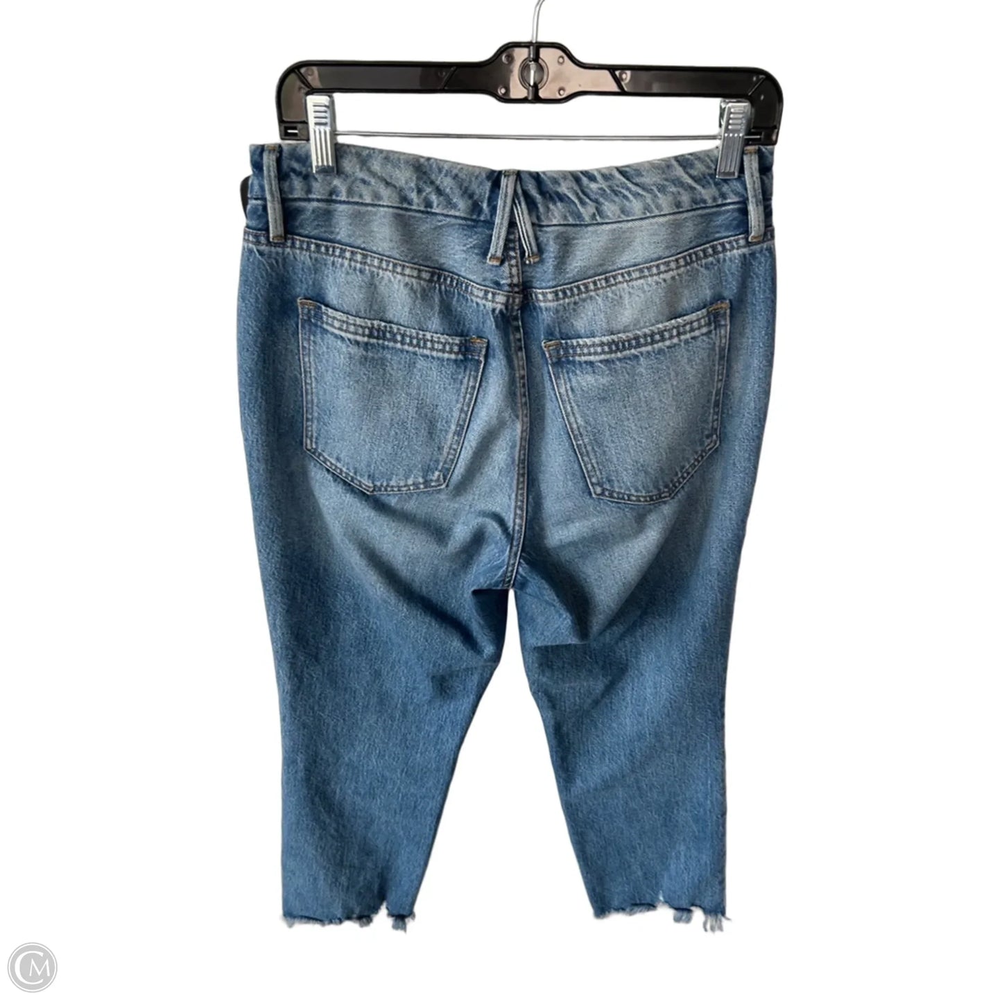 Jeans Straight By Good American In Blue Denim, Size: 4