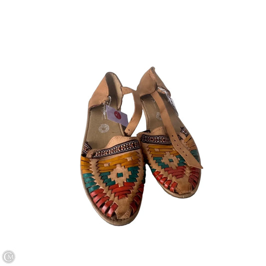 Shoes Flats By Cmc In Brown & Orange, Size: 9