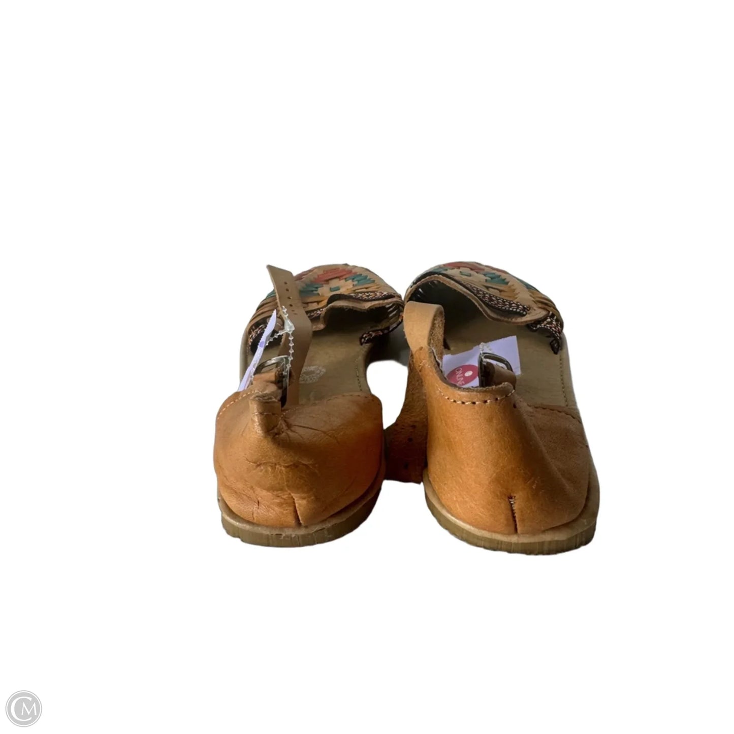 Shoes Flats By Cmc In Brown & Orange, Size: 9