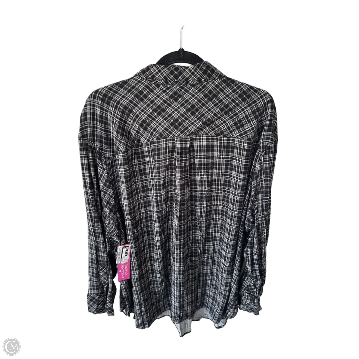 Blouse Long Sleeve By Torrid In Black & White, Size: 3x