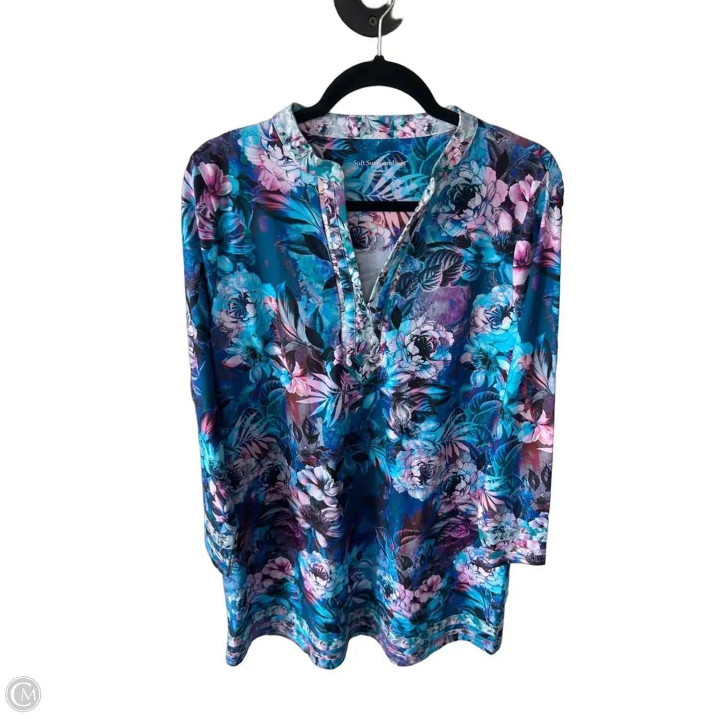 Dress Casual Short By Soft Surroundings In Blue & Purple, Size: M