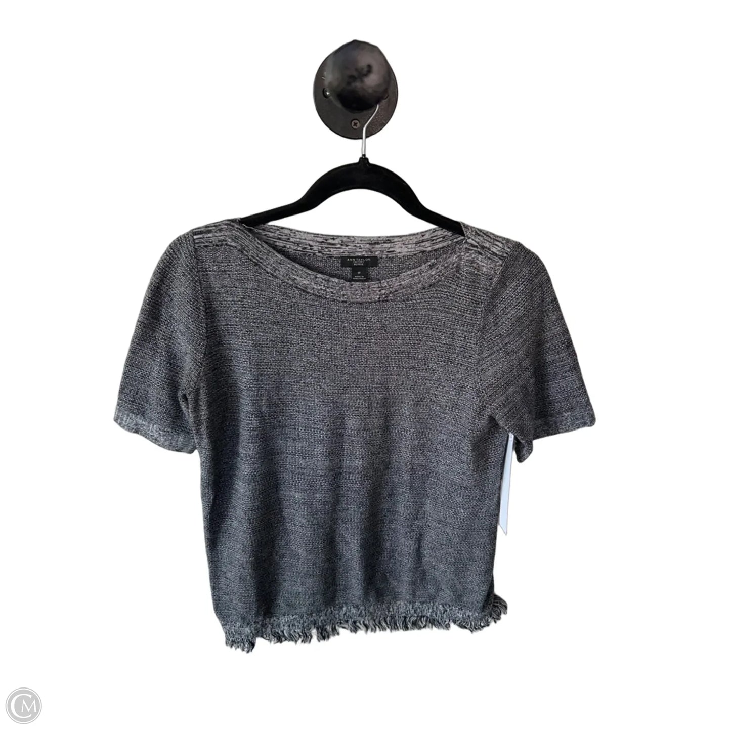 Sweater Short Sleeve By Talbots In Grey, Size: Sp